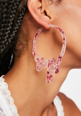 All This Drip Glitter Hoop Earrings