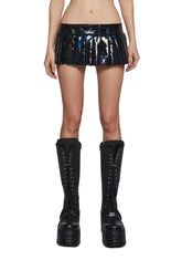 Onyx Louder Now Holographic Mini Skirt