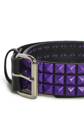 Purple Pyramid Studded Belt
