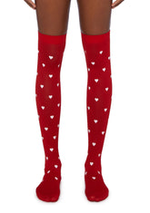 Love Had A Crush Thigh High Socks