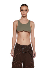 No Regulations Crop Tank - Green