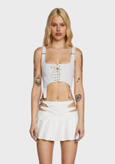 Distortion Lace-Up Corset Top