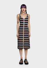 Dream I'm Living Striped Midi Dress