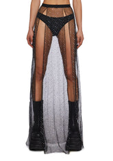 Evil Beatz Sheer Maxi Skirt