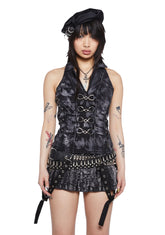 Peace Corset Vest - Black