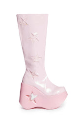 Pink Dynamite-218 Knee High Boots