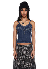 X-Denim Corset Top