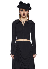 Just Wing It Collared Top