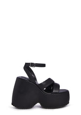 Valentin Platform Wedges - Black