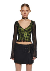 Off The Path Long Sleeve Crop Top