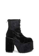 Smash Velvet Platform Boots