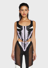 x Dolls Kill Techno Lacing Corset Top - Purple