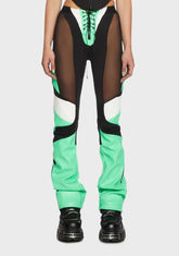 Moto Mesh Pants - Green