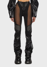 Moto Mesh Pants - Black