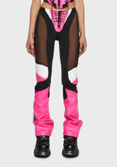Moto Mesh Pants - Pink