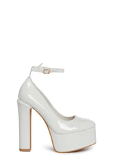 Truly Admired Platform Heels - White