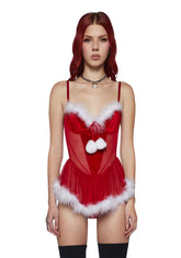 Crimson Holly Eye Candy Mesh Teddy