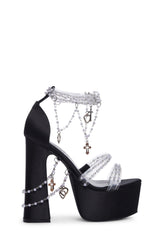 Holy Revelation Platform Heels - Black