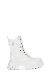 Banshee Combat Boots - White