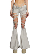 Echo Ecru V-Cut Cut-Out Bell Bottoms