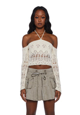 Knit Halter Crop Top