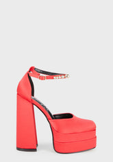 Typhoon Platform Heels - Red
