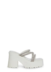 Chic Moment Wedge Heels- White