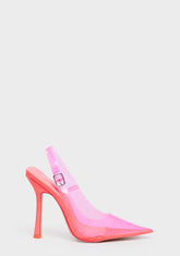Infinity Pointed Toe Heels - Pink