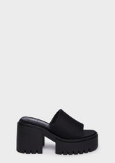 Sabeena Chunky Mule Round Toe Sandals