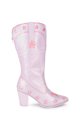Pearl Star Space Cowgirl Boots - Pink