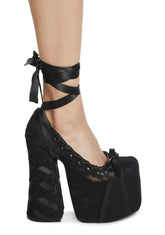 Sweet Sonata Ballet Wrap Heels - Lace