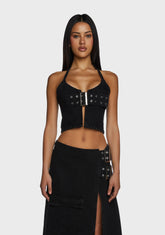 Rachel Buckle Halter Top