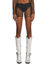 Celestial Queen Mini Skirt- Black