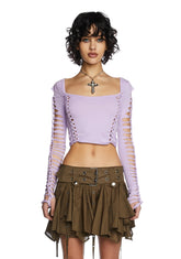 Alternative Spells Long Sleeve Top-Purple