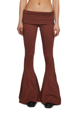 Dew Morning Flare Pants - Brown