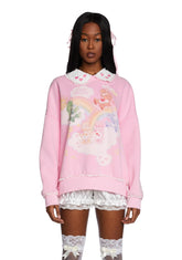 In Good Company Oversized Sweatshirt - Pink
