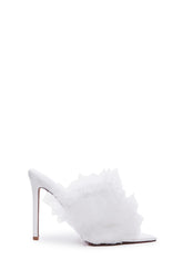 Birdie Pointed Toe Heels - White
