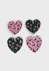 Bat Behavior Heart Plate Set