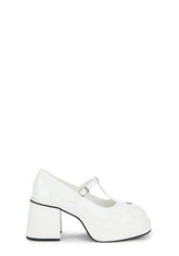 Hopscotch Kid Mary Janes - White