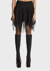 Rocker Irregular Messy Hem Skirt