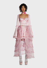 Scandal Sheet Organza Overskirt - Pink