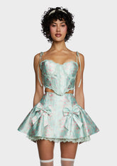 Scandal Sheet Bustier Top - Green