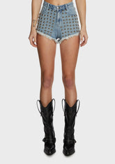 Real Steel Denim Shorts