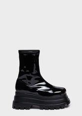 Rush Platform Boots - Black