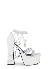 Holy Revelation Platform Heels - White