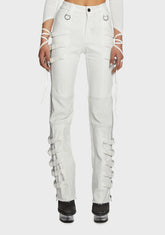 Replay Strappy Twill Pants - White