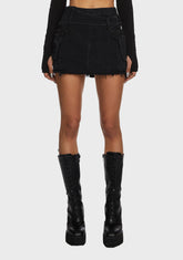 Replay Washed Mini Cargo Skirt - Black