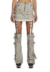 Replay Mini Skirt With Leg Warmers - Ecru