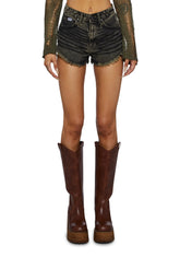 Serpent Distressed Shorts