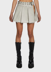 Replay Distressed Mini Skirt - Ecru